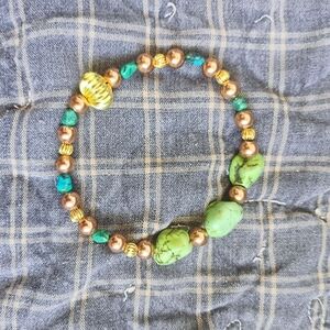 Two Tone Handmade Turquoise Bracelet